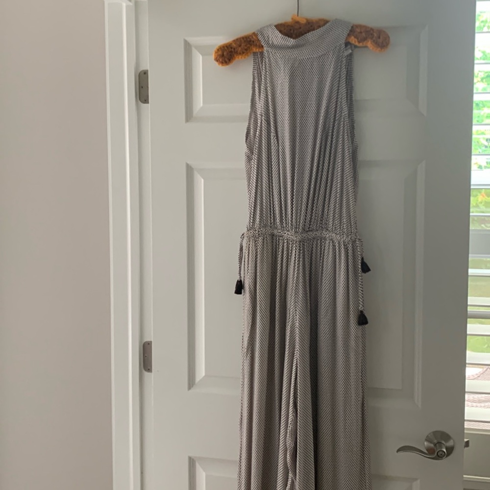 Haltered, open back jumpsuit